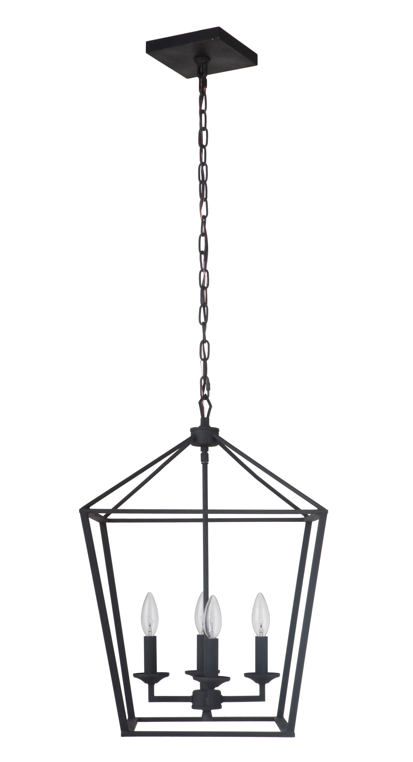 Flynt 4 Light Medium Foyer in Flat Black Pendant Craftmade