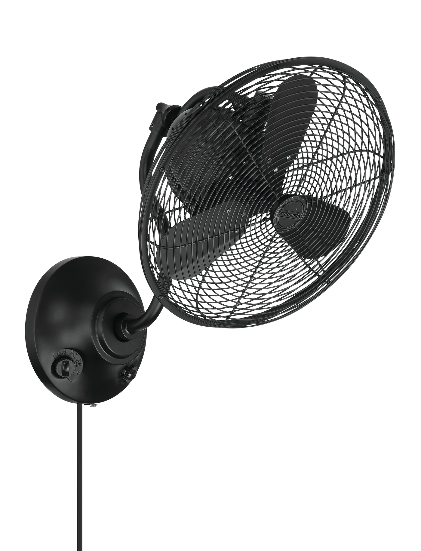 14" Bellows I Indoor/Outdoor (Damp) in Flat Black w/ Flat Black Blades Ceiling Fan CRAFTMADE