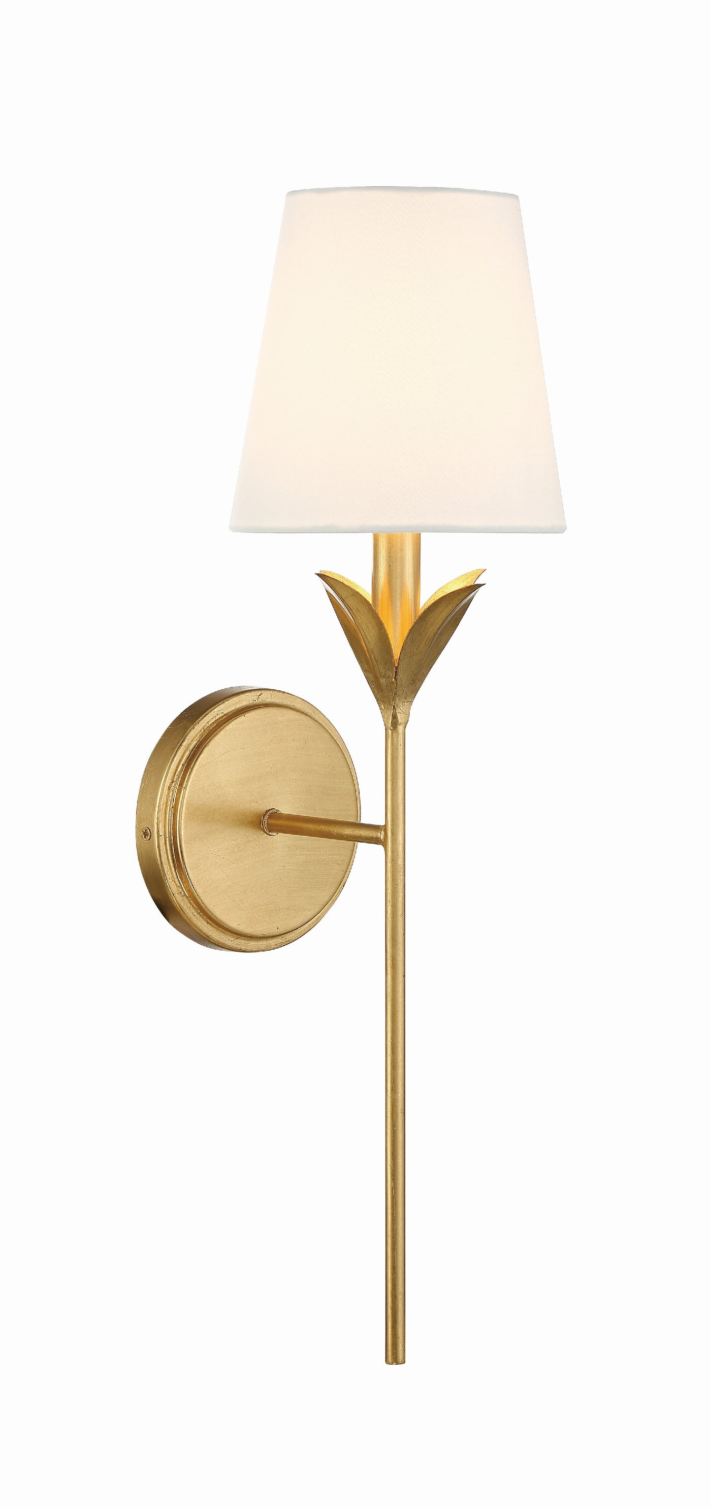 Broche 1 Light Antique Gold Sconce Wall Sconce Crystorama