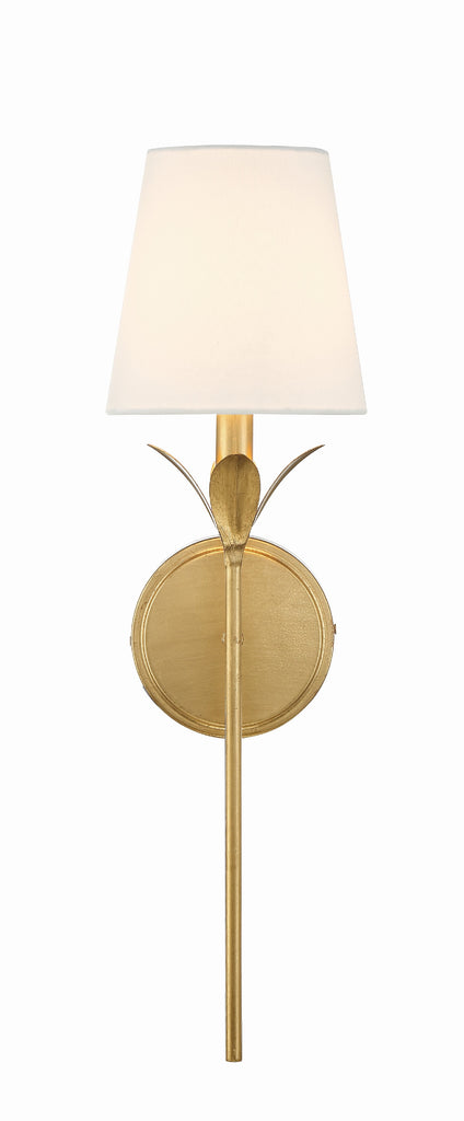 Broche 1 Light Antique Gold Sconce Wall Sconce Crystorama