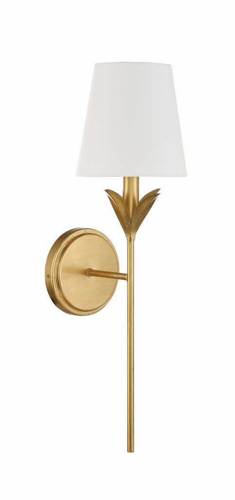 Broche 1 Light Antique Gold Sconce Wall Sconce Crystorama