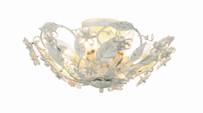 Paris Market 6 Light Antique White Semi Flush Mount Semi Flush Crystorama