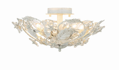 Paris Market 6 Light Antique White Semi Flush Mount Semi Flush Crystorama