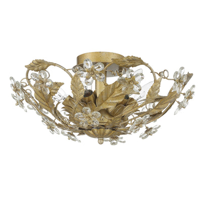 Paris Market 6 Light Gold Leaf Semi Flush Mount Semi Flush Crystorama