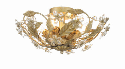 Paris Market 6 Light Gold Leaf Semi Flush Mount Semi Flush Crystorama