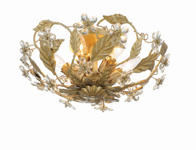 Paris Market 6 Light Gold Leaf Semi Flush Mount Semi Flush Crystorama