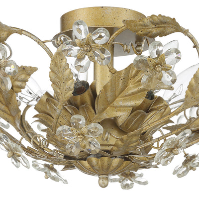 Paris Market 6 Light Gold Leaf Semi Flush Mount Semi Flush Crystorama