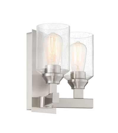 Chicago 2 Light Wall Sconce in Brushed Polished Nickel Wall Sconce Craftmade