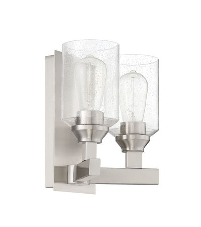 Chicago 2 Light Wall Sconce in Brushed Polished Nickel Wall Sconce Craftmade