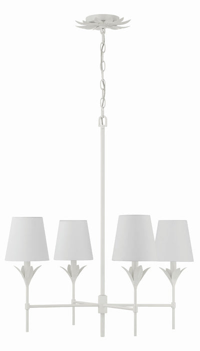 Broche 4 Light Matte White Chandelier Chandelier Crystorama