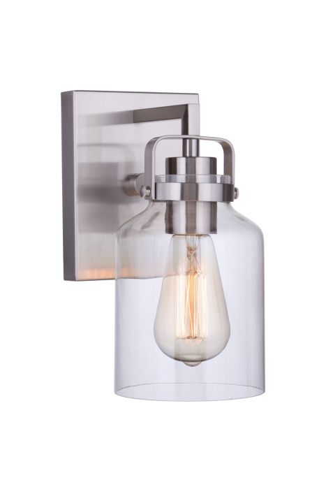 Foxwood 1 Light Wall Sconce in Brushed Polished Nickel Wall Sconce Craftmade