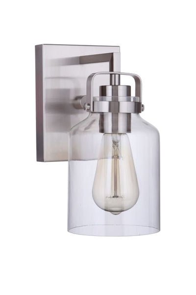 Foxwood 1 Light Wall Sconce in Brushed Polished Nickel Wall Sconce Craftmade