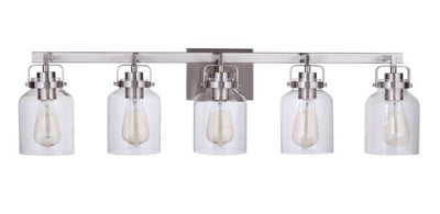 Foxwood 5 Light Vanity in Brushed Polished Nickel Bath and Vanity Craftmade