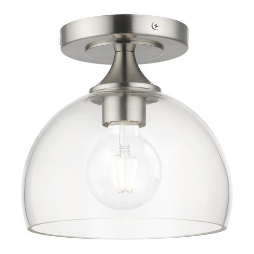 1 Light Brushed Nickel Semi-Flush Semi Flush Livex