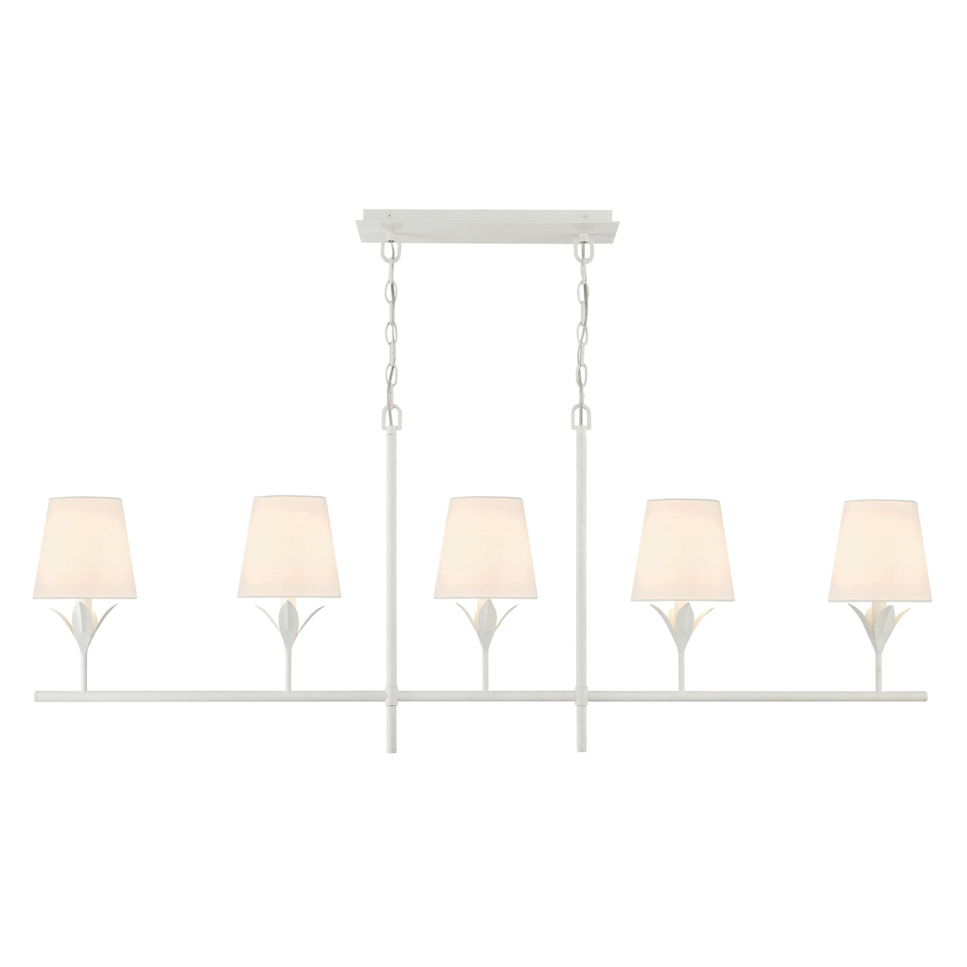 Broche 5 Light Matte White Chandelier Chandelier Crystorama