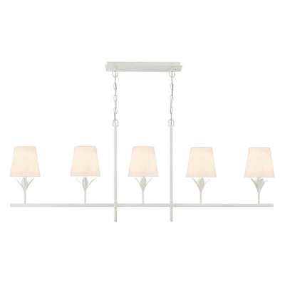 Broche 5 Light Matte White Chandelier Chandelier Crystorama