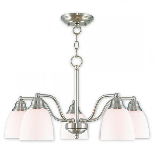 5 Light BN Dinette Chandelier/Semi Flush Chandelier Livex