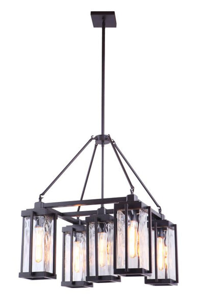 Pyrmont 5 Light Outdoor Chandelier in Oiled Bronze Gilded Exterior Craftmade