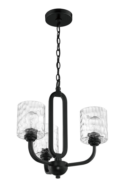 Collins 3 Light Chandelier in Flat Black Chandelier Craftmade