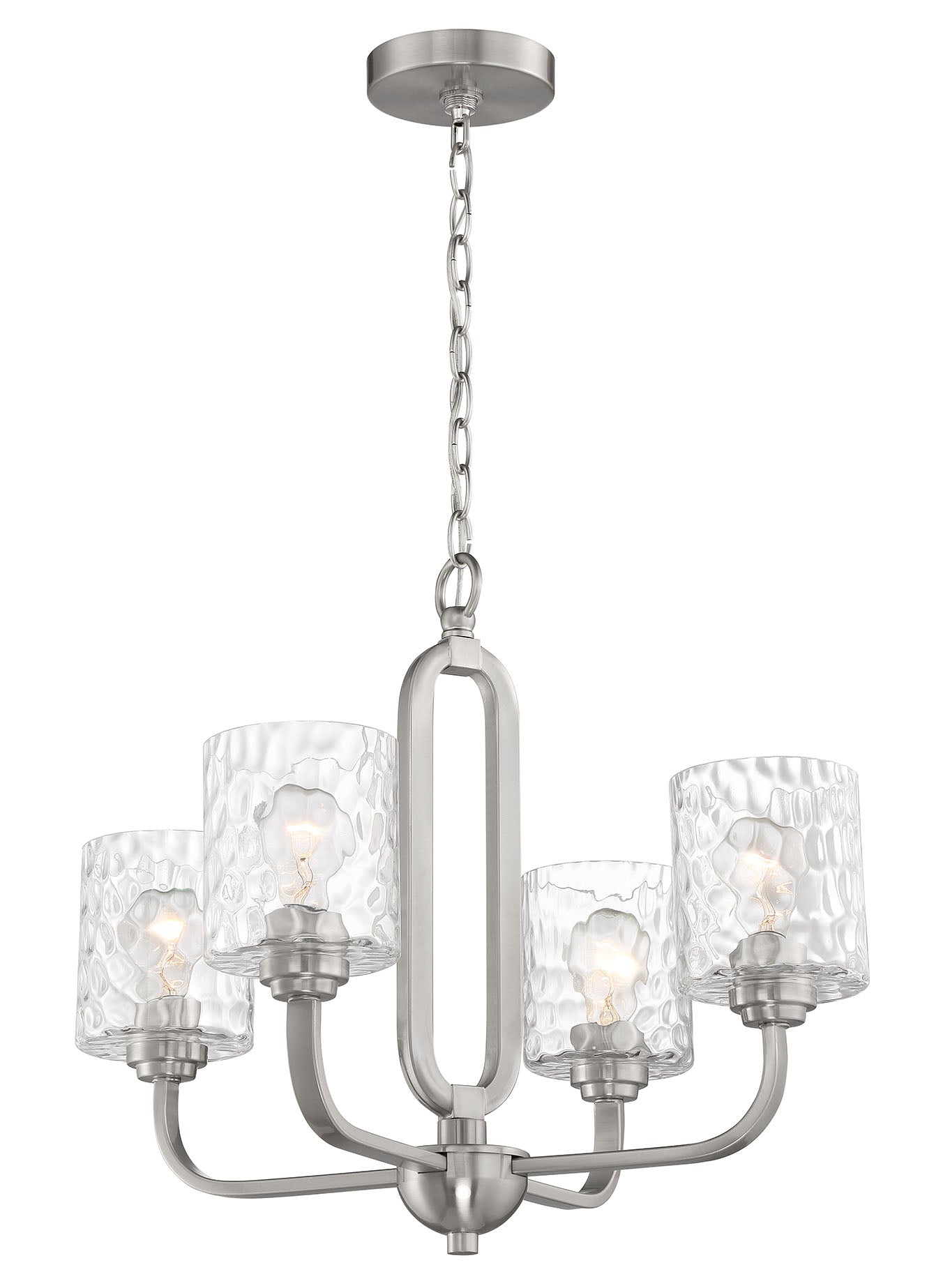 Collins 4 Light Chandelier in Brushed Polished Nickel Chandelier Craftmade