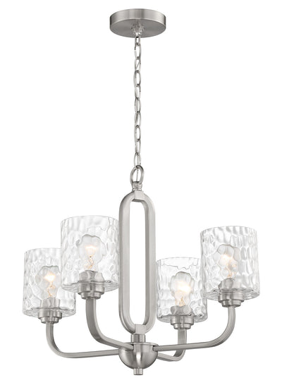 Collins 4 Light Chandelier in Brushed Polished Nickel Chandelier Craftmade