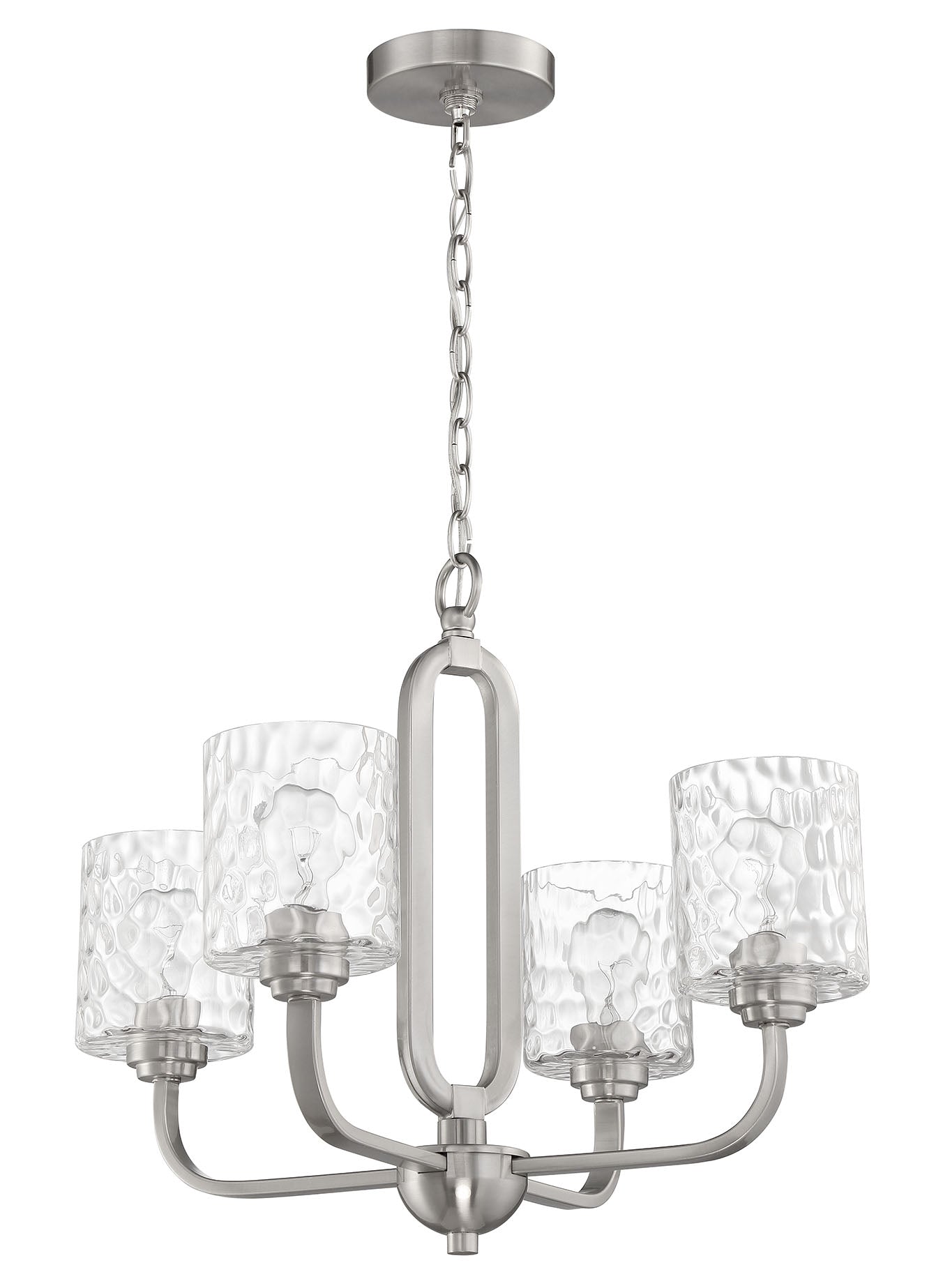 Collins 4 Light Chandelier in Brushed Polished Nickel Chandelier Craftmade