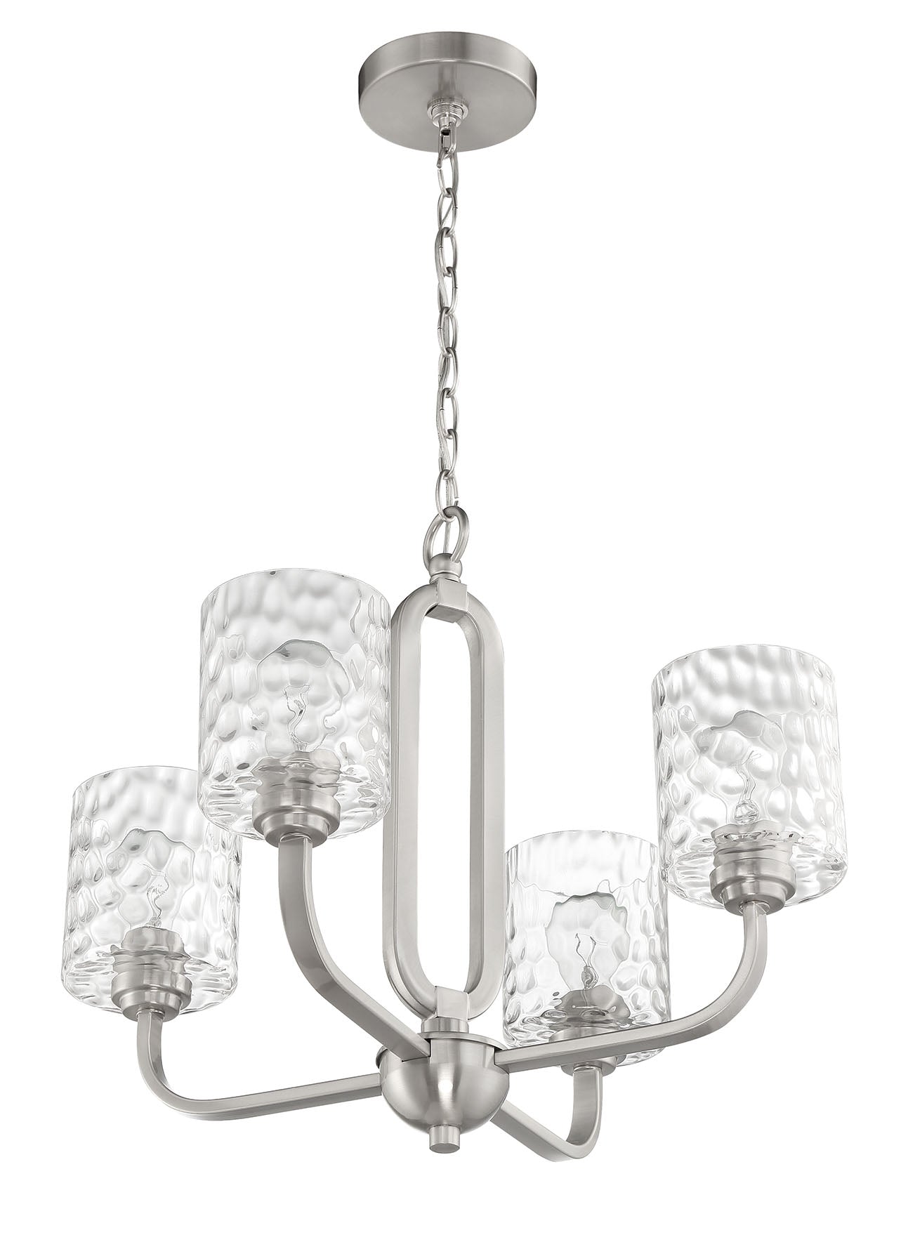 Collins 4 Light Chandelier in Brushed Polished Nickel Chandelier Craftmade