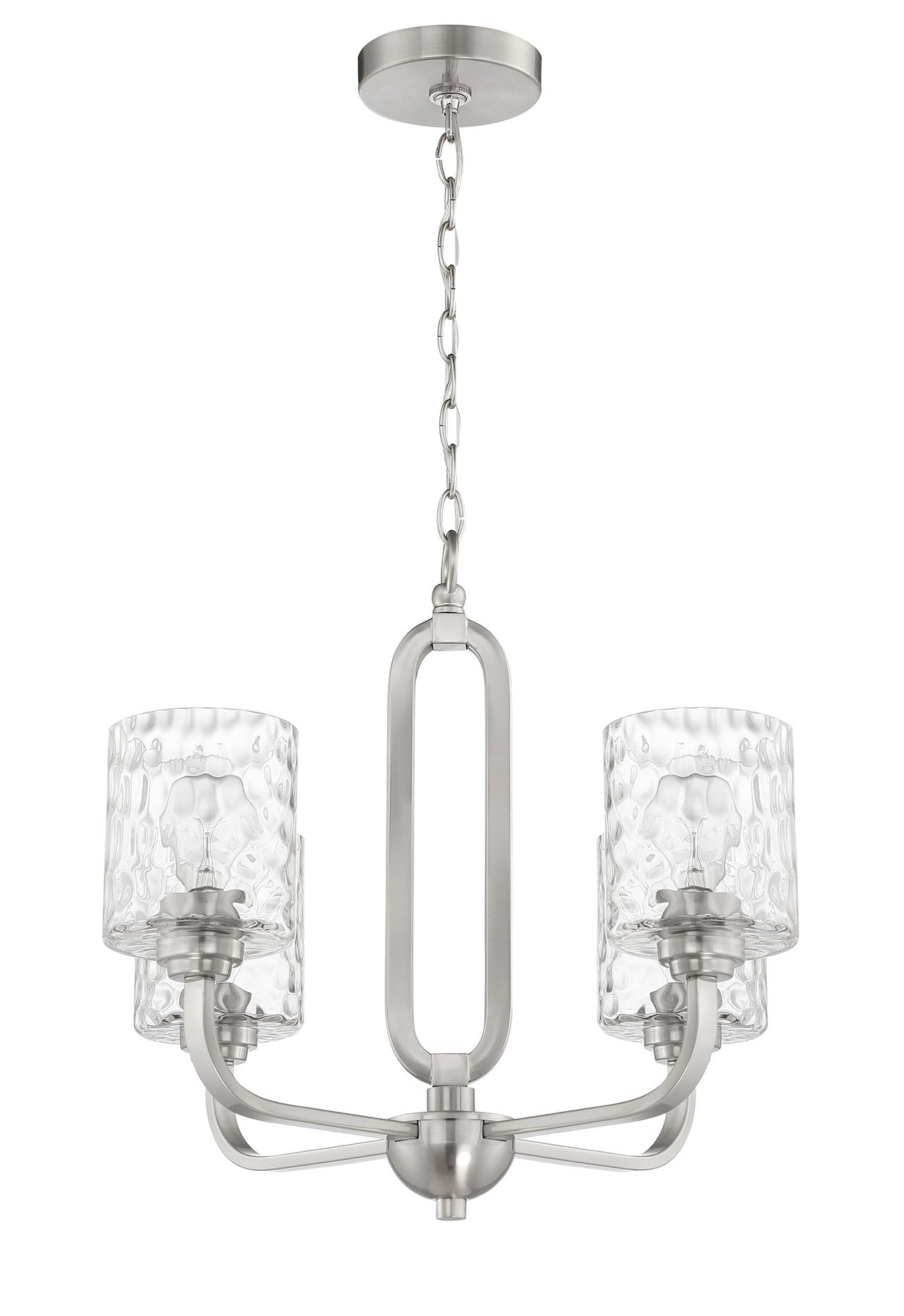 Collins 4 Light Chandelier in Brushed Polished Nickel Chandelier Craftmade