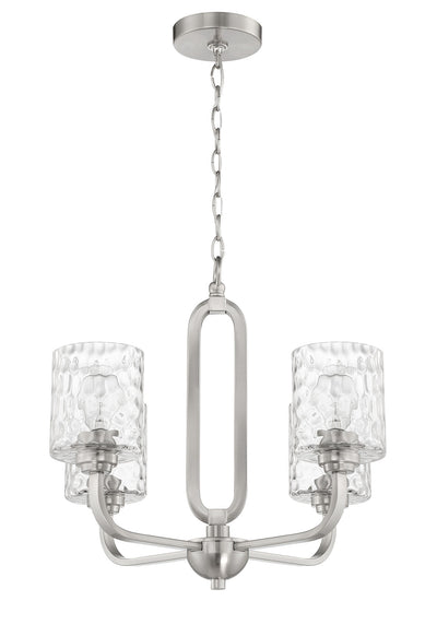 Collins 4 Light Chandelier in Brushed Polished Nickel Chandelier Craftmade