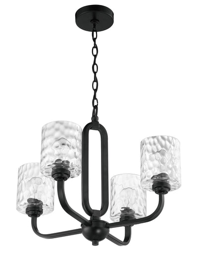 Collins 4 Light Chandelier in Flat Black Chandelier Craftmade