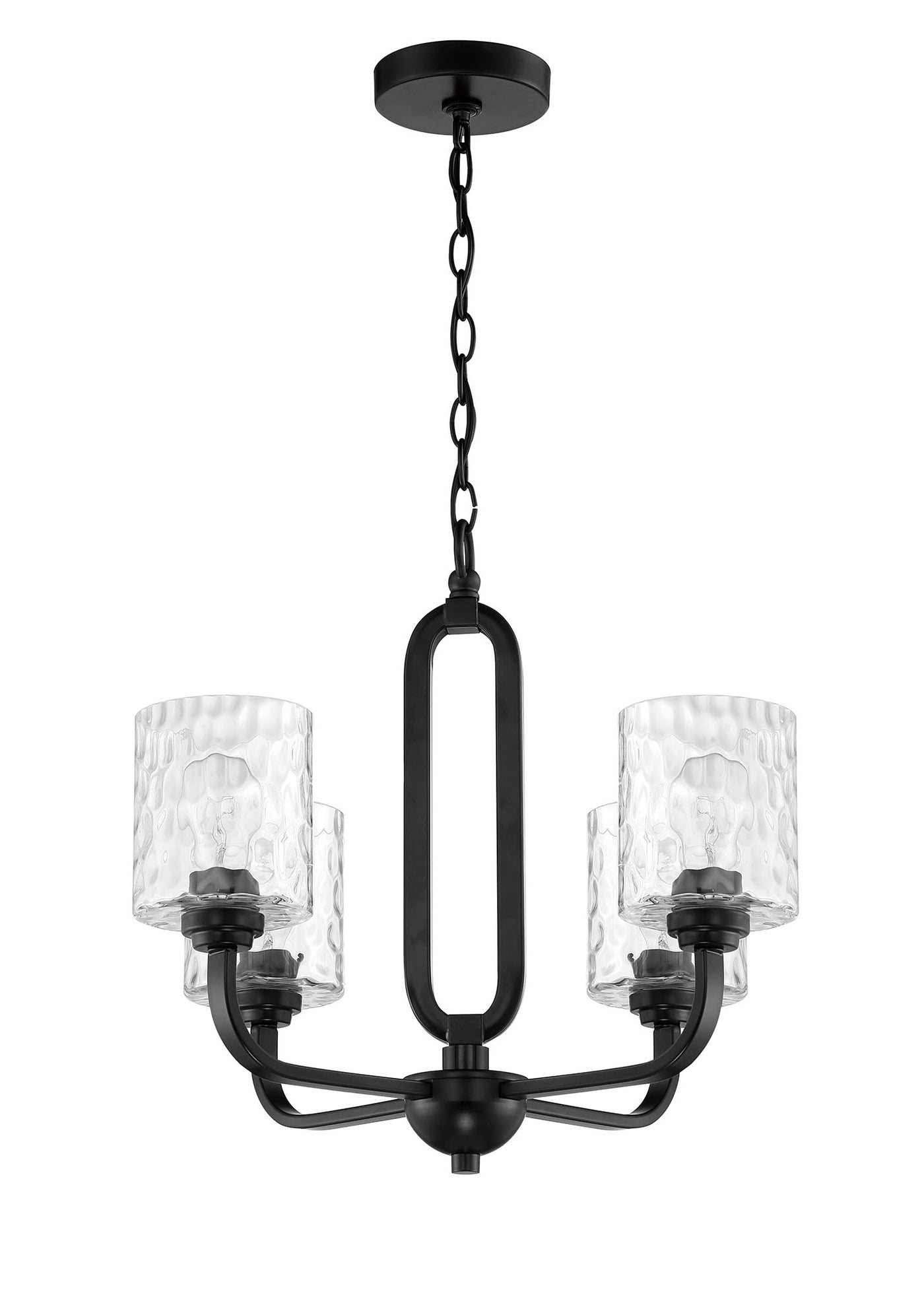 Collins 4 Light Chandelier in Flat Black Chandelier Craftmade