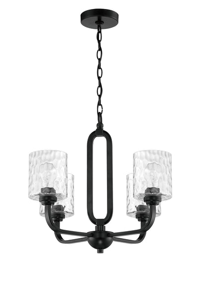 Collins 4 Light Chandelier in Flat Black Chandelier Craftmade