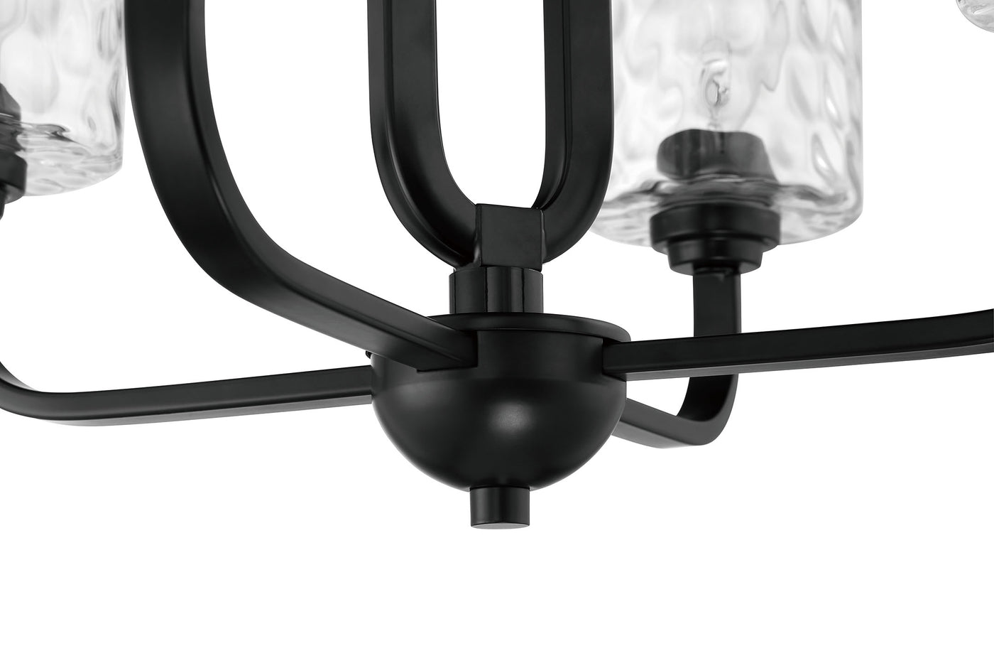 Collins 4 Light Chandelier in Flat Black Chandelier Craftmade