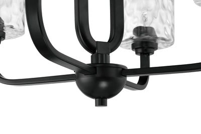 Collins 4 Light Chandelier in Flat Black Chandelier Craftmade