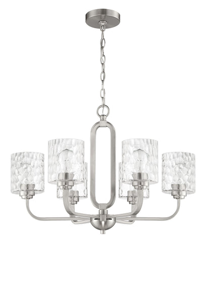 Collins 6 Light Chandelier in Brushed Polished Nickel Chandelier Craftmade