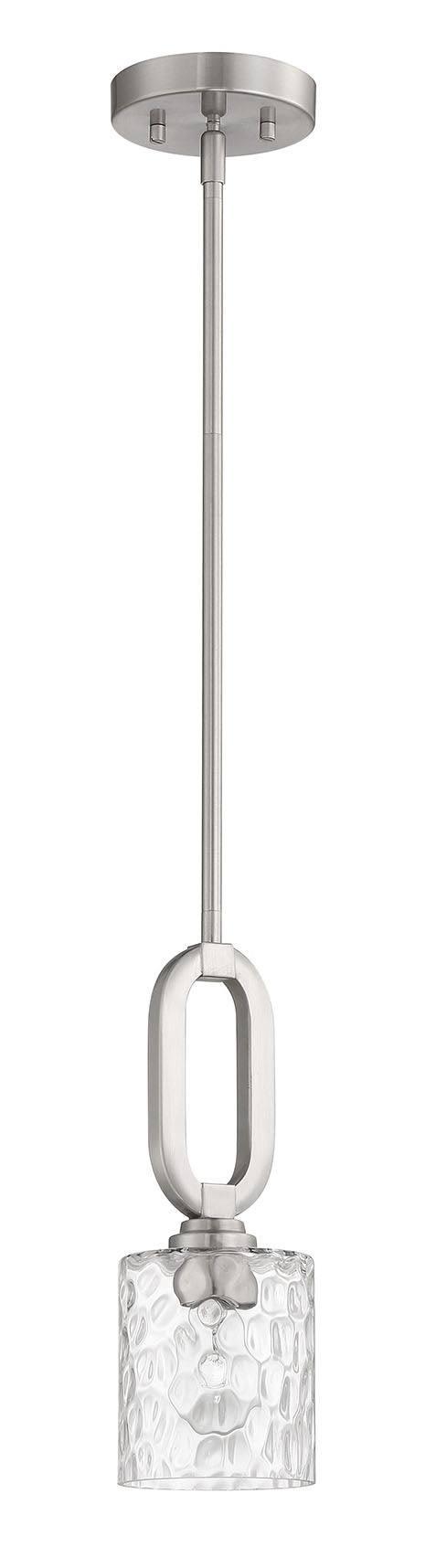 Collins 1 Light Mini Pendant in Brushed Polished Nickel Pendant Craftmade