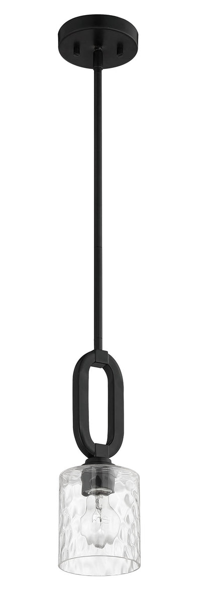 Collins 1 Light Mini Pendant in Flat Black Pendant Craftmade