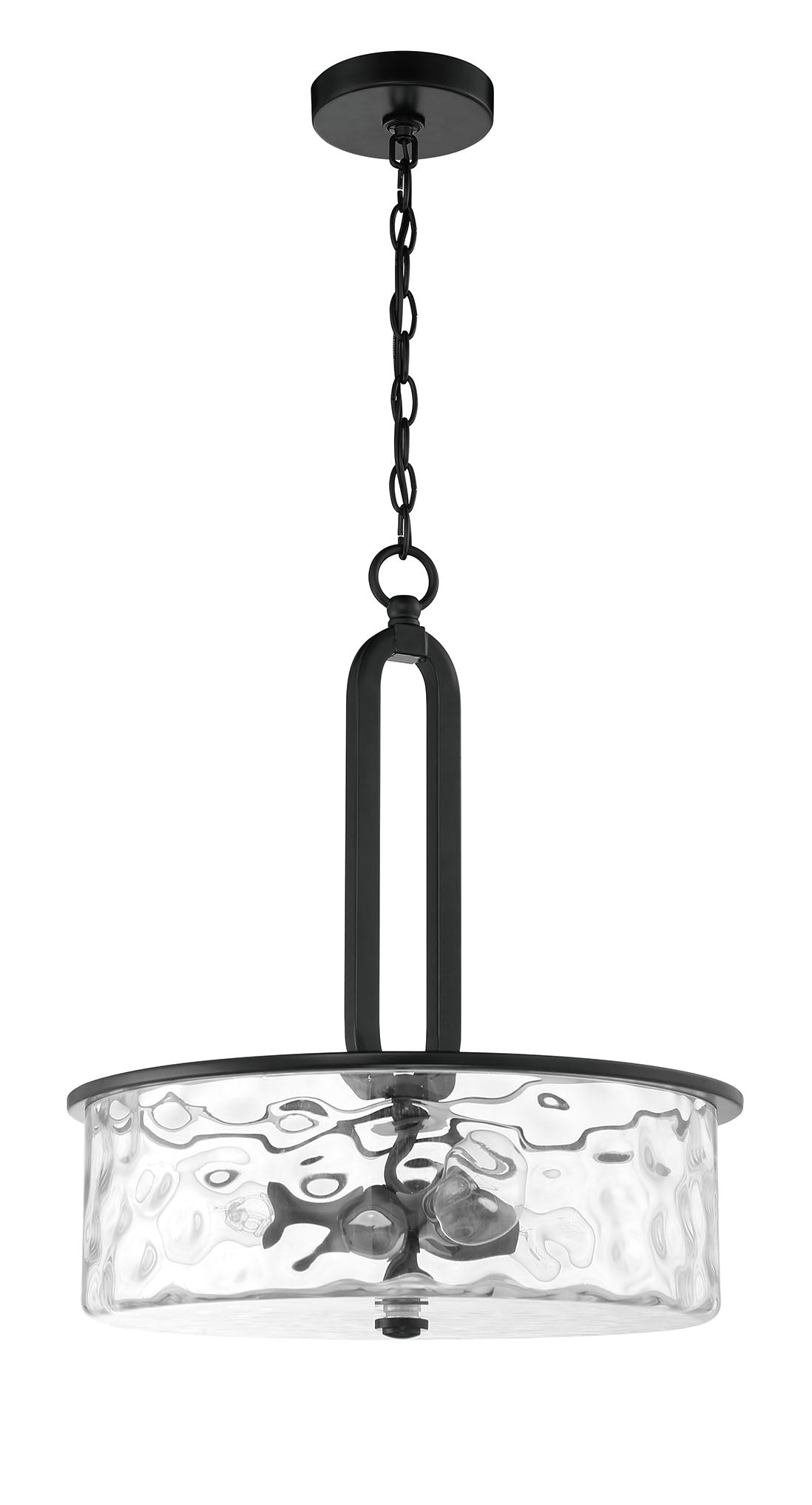 Collins 3 Light Pendant in Flat Black Pendant Craftmade