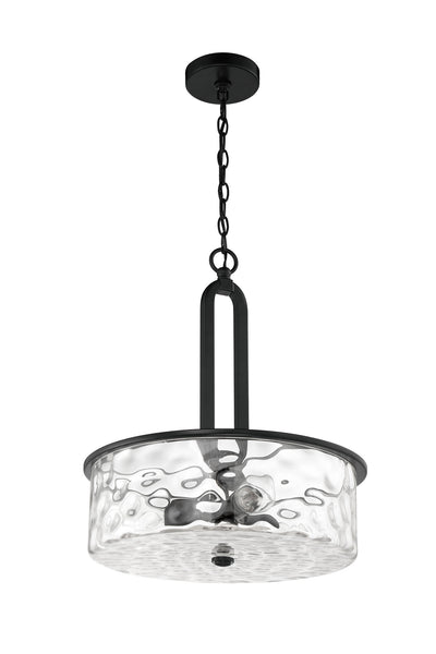 Collins 3 Light Pendant in Flat Black Pendant Craftmade