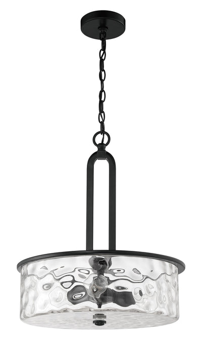 Collins 3 Light Pendant in Flat Black Pendant Craftmade