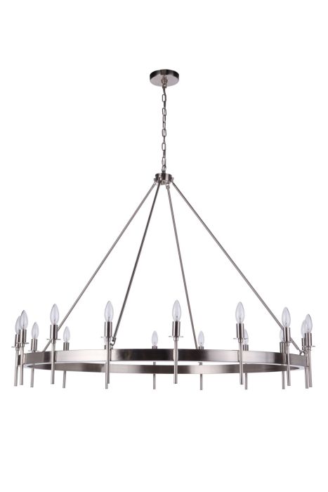 Larrson 16 Light Chandelier in Brushed Polished Nickel Chandelier Craftmade