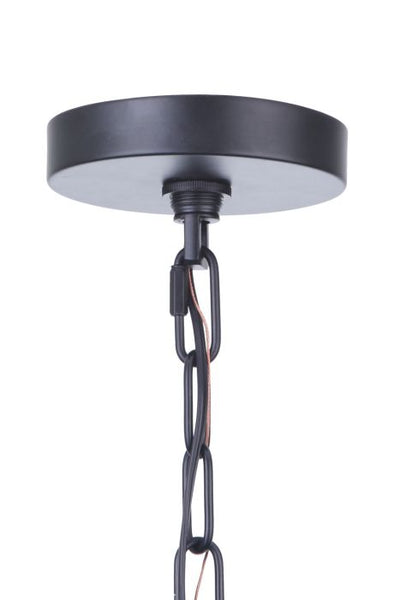 Larrson 6 Light Chandelier in Flat Black Chandelier Craftmade