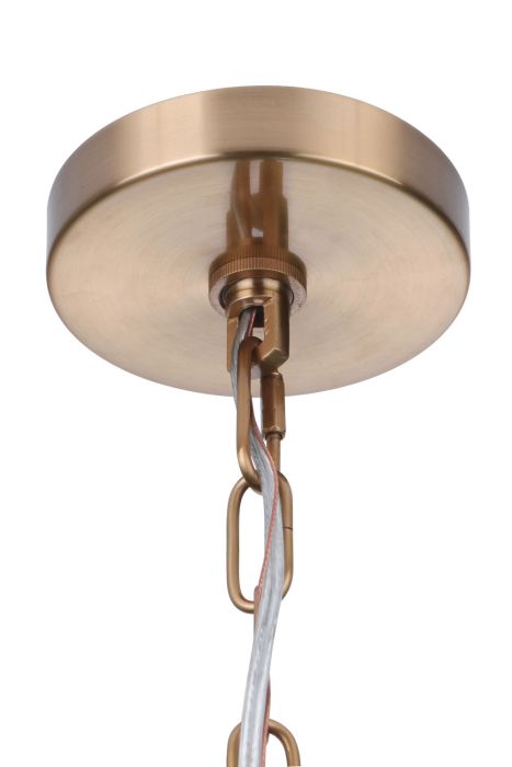 Larrson 6 Light Chandelier in Satin Brass Chandelier Craftmade