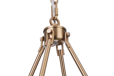 Larrson 6 Light Chandelier in Satin Brass Chandelier Craftmade