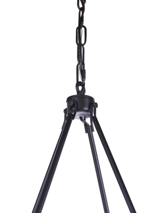 Larrson 8 Light Chandelier in Flat Black Chandelier Craftmade