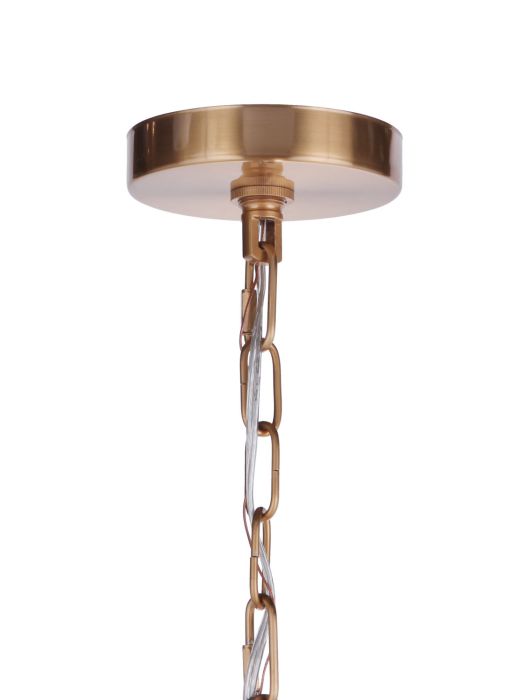 Larrson 8 Light Chandelier in Satin Brass Chandelier Craftmade