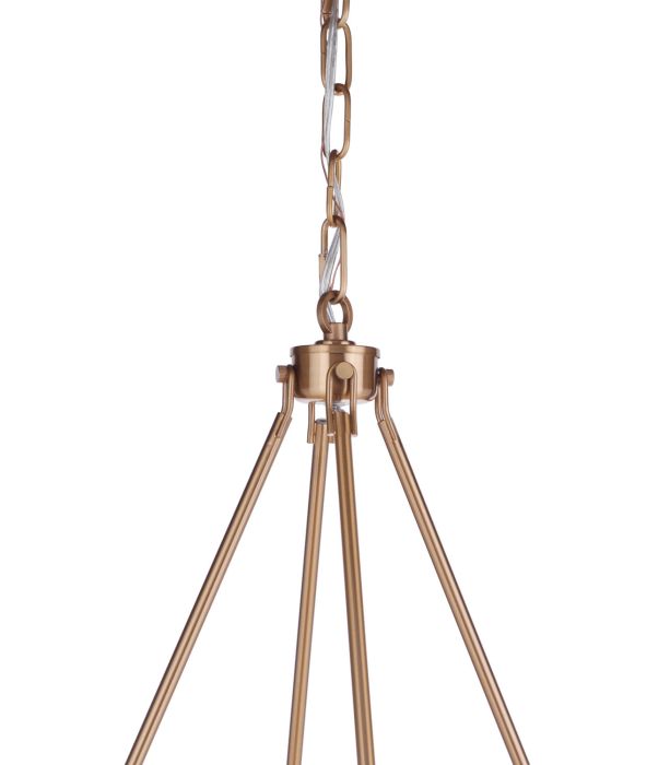 Larrson 8 Light Chandelier in Satin Brass Chandelier Craftmade