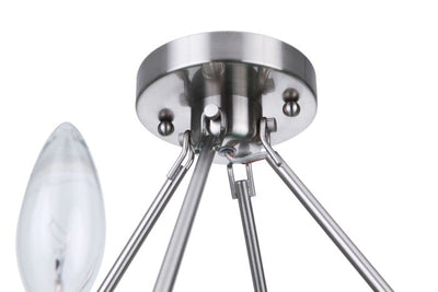 Larrson 6 Light Semi Flush in Brushed Polished Nickel Semi Flush Craftmade