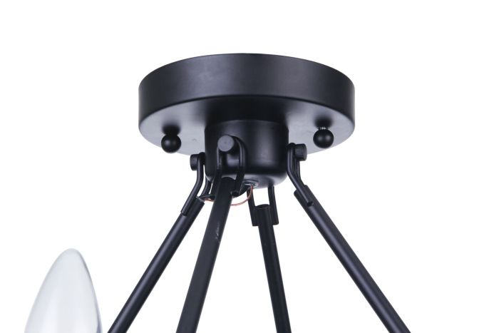 Larrson 6 Light Semi Flush in Flat Black Semi Flush Craftmade