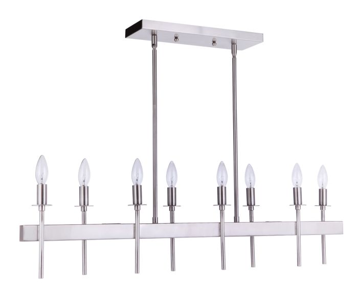 Larrson 8 Light Island in Brushed Polished Nickel Linear Craftmade